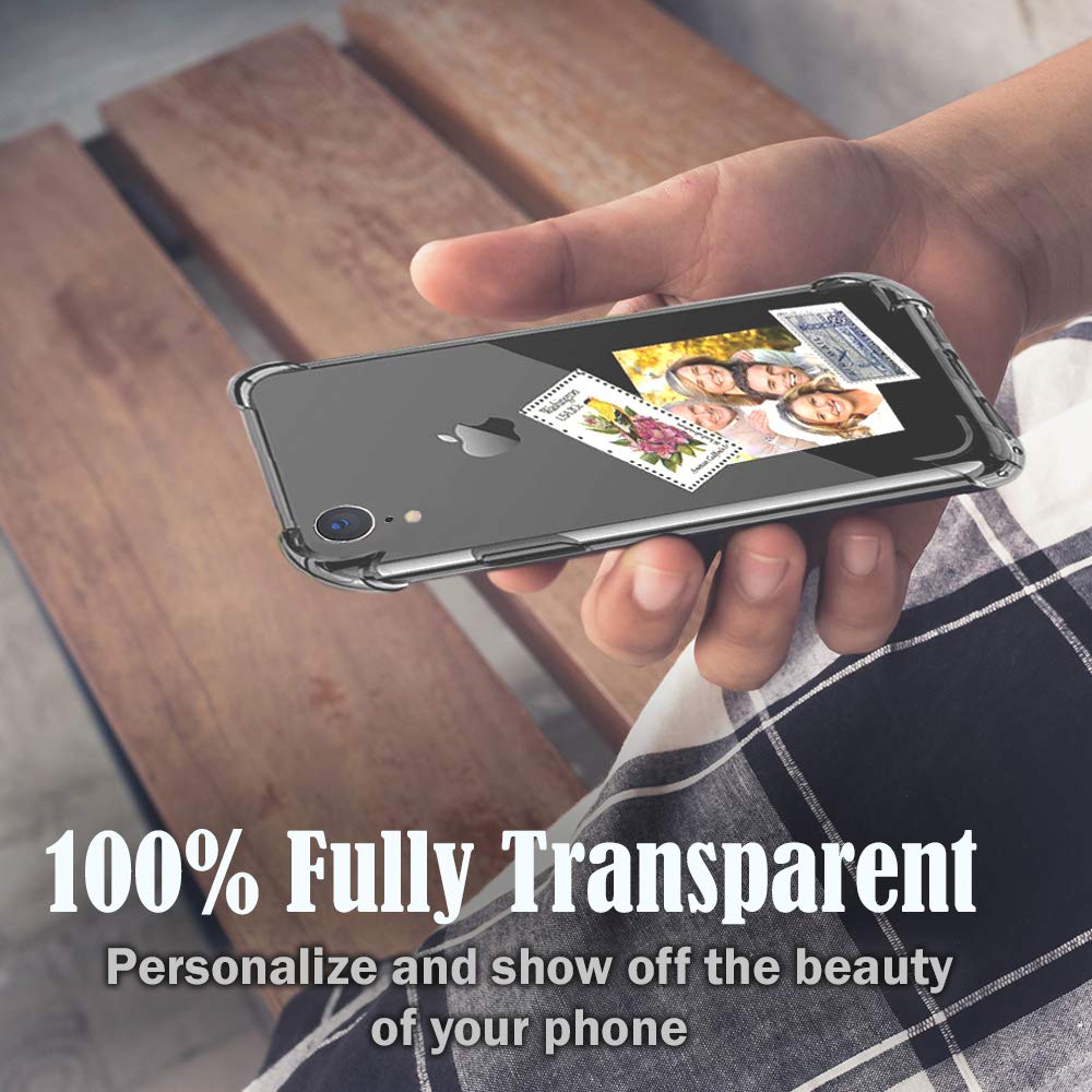 iPhone XR Cases - iPhone xr Phone case - Soft TPU with Reinforced Bumpers – Transparent (100% Clear)