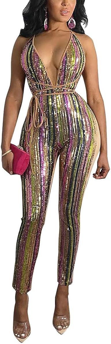 sequin bodycon jumpsuit