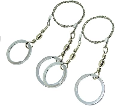 Amazon Com Bytiyar 2 Packs Pocket Stainless Steel Wire Saw With Metal Finger Handle Ring For Emergency Surival Camping Tool Kits Home Improvement