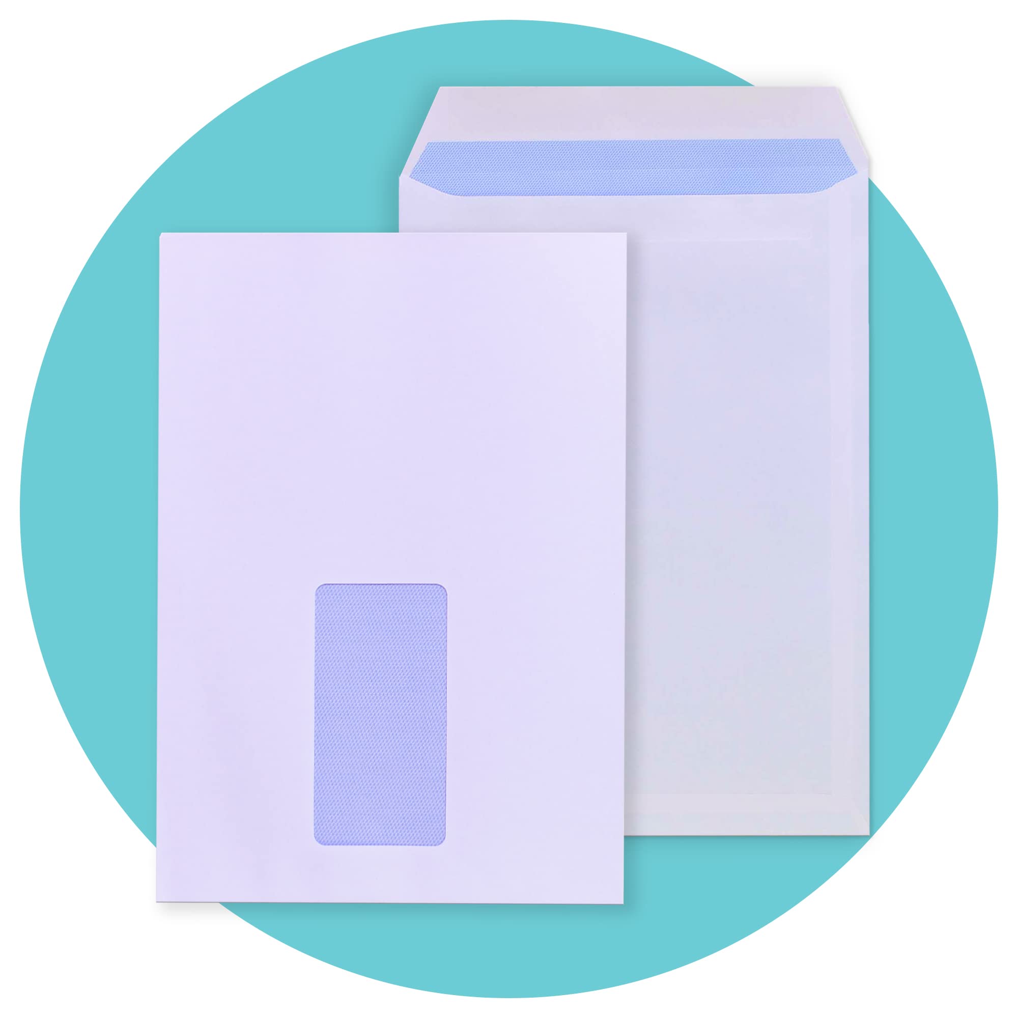 Triplast 500 x C5 Window Self Seal Security Envelopes (Size: 229x164mm) | Address Window, Self Sealing & Printer Safe Mailing Paper Envelopes | Ideal for Everyday Home, Office & Commercial Use