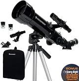 Celestron Travel Scope 70 Refractor Telescope Kit with Backpack 4mm Eyepiece view 2