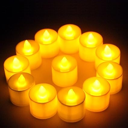 Perfect Pricee Perfect LED Flameless Yellow Tea Light Candles With Extra Batteries Set Of