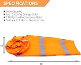 Anley 30 Inch Windsock RipStop Nylon Orange Wind Direction Sock with Reflective view 2