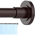 CorkLatta Bronze Shower Curtain Rod 31 to 80 Inch,1 Inch Diameter Adjustable Spring Tension Stainless Steel Telescoping Rod,Easy Install,No Rust