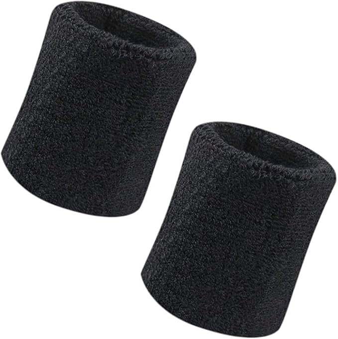 HshDUti Sweatband, Wrist Sweatband 2 Pack, 4 Inch Sports Sweatband