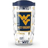 Tervis West Virginia Mountaineers - Overtime Made in USA Double Walled Insulated Tumbler Travel Cup Keeps Drinks Cold & Hot, 10oz, Classic