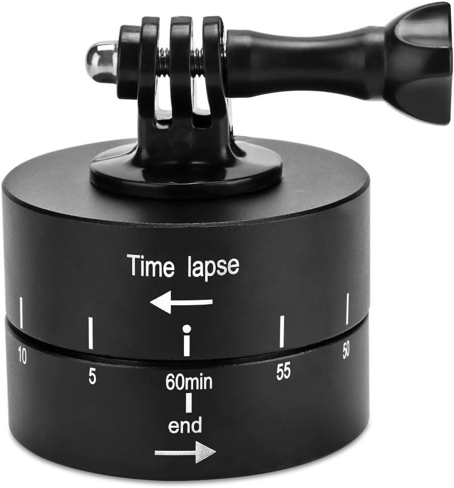 DEBEME ACC - 60 Minutes Panorama Panning Rotating Head Timelapse for GoPro & Action Cam SmartPhones/Canon / Nikon/Sonnys / Sjcam/Camera / Camera/Camera / Camera/Camera / Xiaomi Action Yi