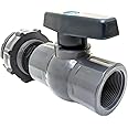 Van Enterprises 1.5" PRO SERIES PVC Ball Valve Spigot Kit with Bulkhead Fitting Adapter for Rain Barrels, IBC, and Behrens Steel Water Tanks