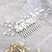 Yean Bride Wedding Hair Comb Silver Bridal Headpiece Hair Piece Accessories for Women and Girls