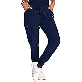 Reebok Womens Scrub Pants - Lightweight Performance Stretch Medical Bottoms, Relaxed Fit Cargo Jogger Scrubs for Women