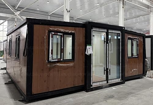 トイレ・浴室付きプレハブ住宅・仮設住宅・職員寮・店舗・事務所・倉庫用ユニットハウス 37㎡/23畳 耐火・防音・耐震 ドア・窓7つ お客様組立 可搬式 小屋・空きスペース活用 組み立て式プレハブ 屋外用 - サムネイル 2