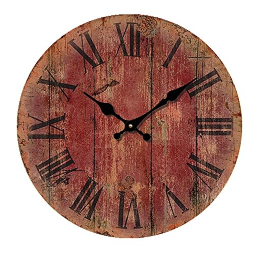 Cloud Clock Retro Round Sun Movement Sweep Seconds Silent Wall Clock E 16 Inch 40cm (Diameter 40Cm£©