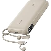 Belkin Portable Charger, USB-C Power Bank 20,000mAh w/ 2X USB-C Ports & 1x A Port, Digital Battery Display, 20W Charging for iPhone 17, Air, Pro, Samsung Galaxy S25, Pixel 10, iPad, & More - Sand