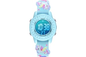 L LAVAREDO Kids Watches Girl Watches Ages 3-12 Sports Waterproof 3D Cute Cartoon Digital 7 Color Lights Wrist Watch for Kids