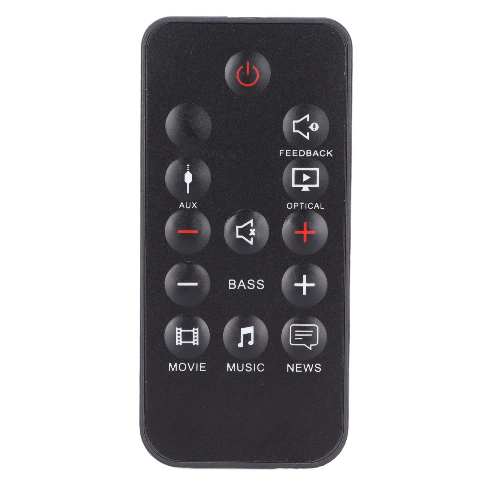 ciciglow Soundbar Remote Control, Big Buttons Remote Control Black Soundbar Controller for Cinema SB150 Speaker