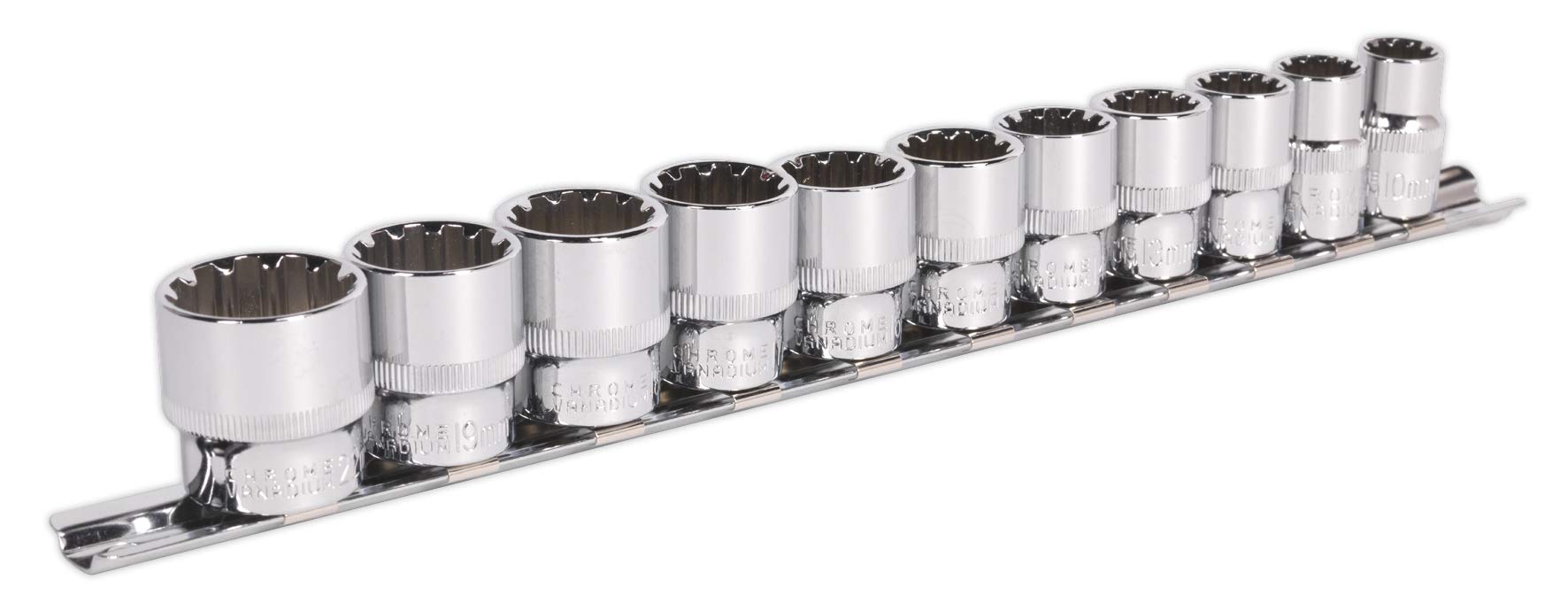 Sealey Ak69911 Socket Set 11Pc 3/8Sq Drive Total Drive