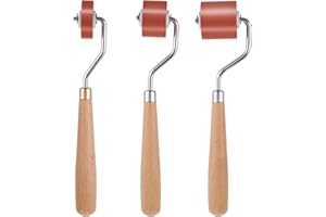 TUCNOEU 3Pcs Rubber Brayer Rollers,Brayer Ink Roller with Comfort Grip for Crafting Rubber Brayer Roller Brayer Ink Roller for Stamping,Printing,Printmaking