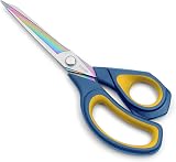LIVINGO 9.5 Inch Premium Fabric Scissors Titanium Coated Stainless Steel