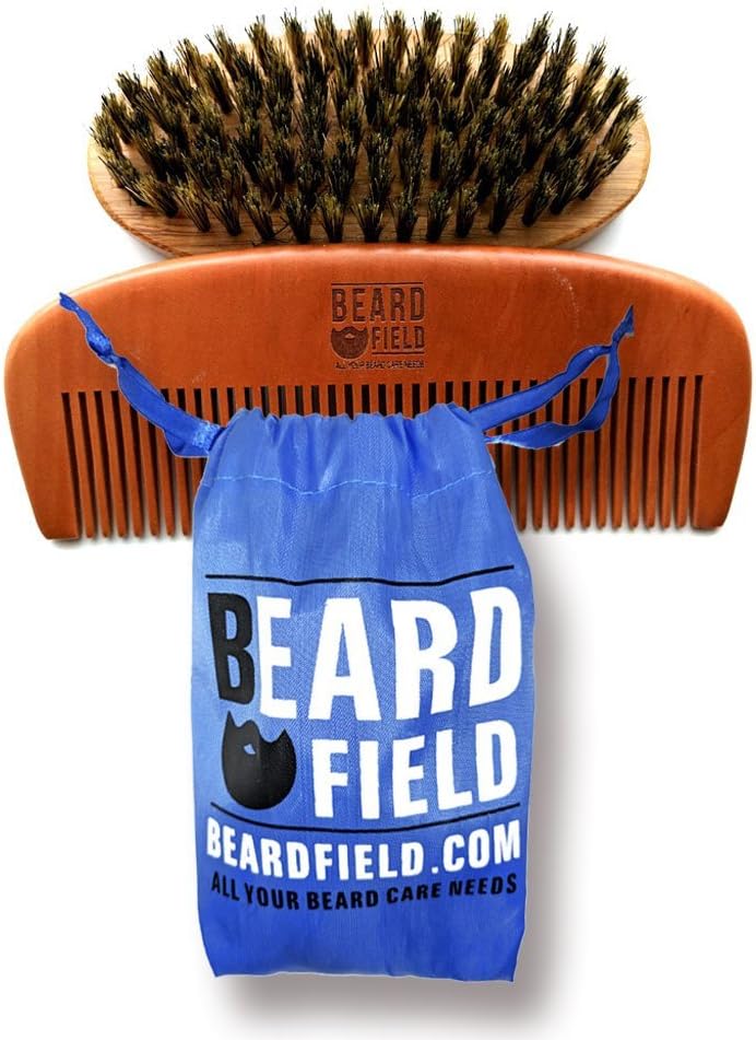 Best Bristle Beard Brush and Beard Comb kit NEW! - Ideal gift for the Bearded Man ✮