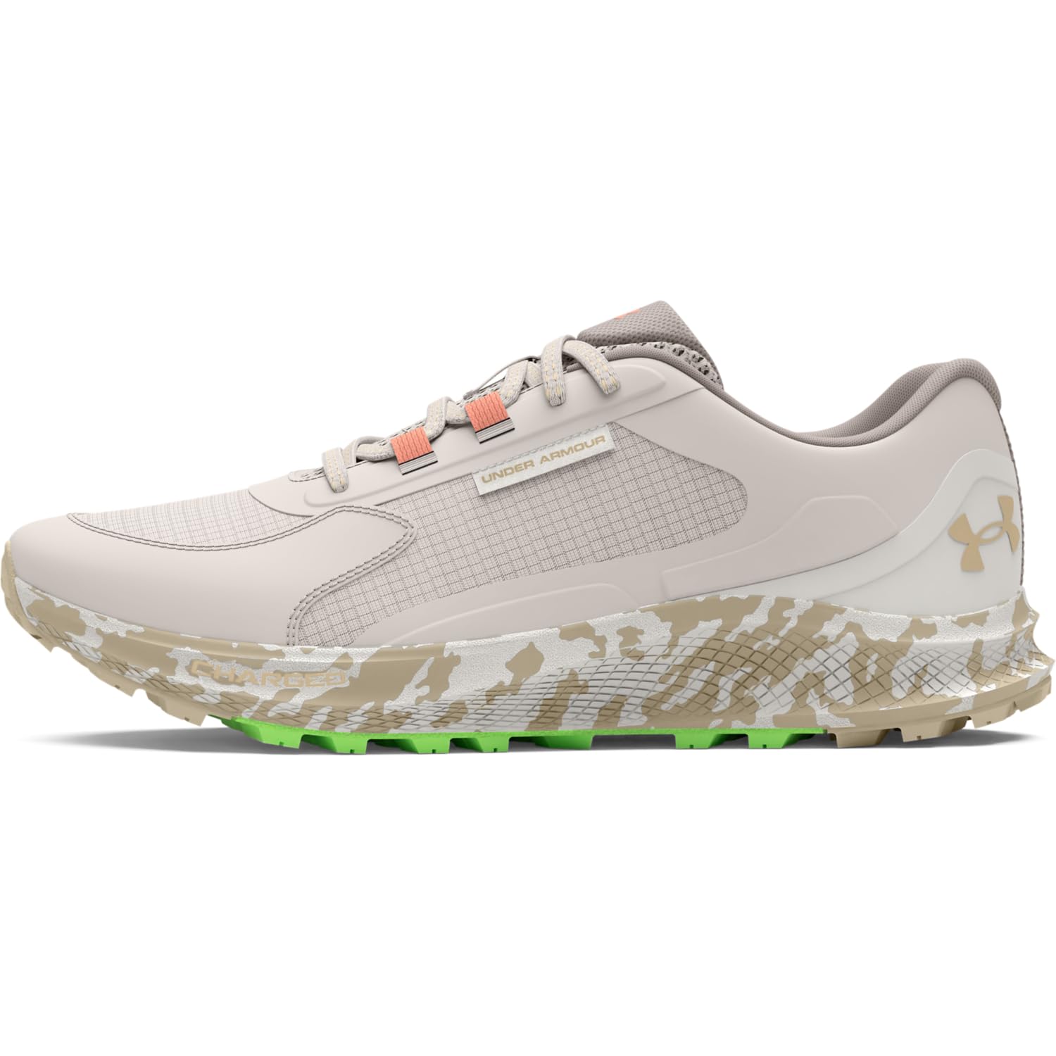 Under Armour Women’s Charged Bandit Trail 3, (102) Gray Matter/White Clay/Aero Orange, 5, US