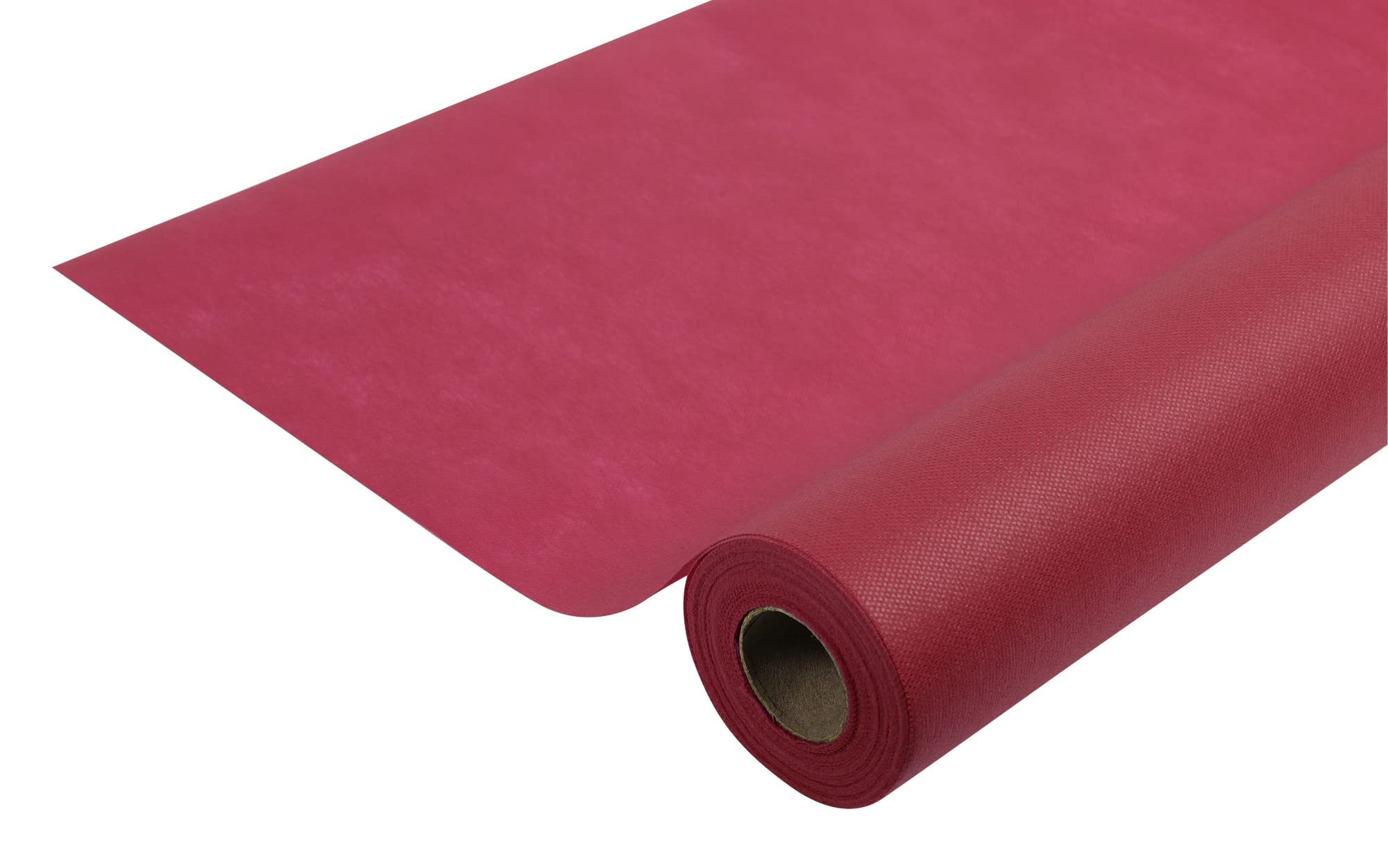 Disposable spun bound non-woven tablecloth - Roll 20 M long X 1.20 M wide - Tear-proof, water-repellent and wipe able material - Burgundy — image 1