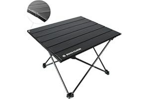 ROCK CLOUD Portable Camping Table Ultralight Aluminum Folding Beach Table Camp for Camping Hiking Backpacking Outdoor Picnic, Black