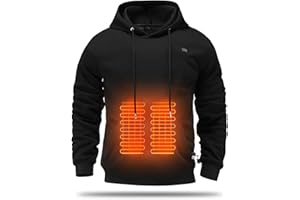 Hoodies for Men Pullover Tops Unisex Sweatshirt Heating Jacket Lightweight Winter Warm USB Electric Heated Jackets