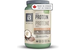 Botanica Organic Vegan Perfect Protein Powder – Made in Canada, Gluten Free, Stevia & Sugar Free – 20 g per Serving + 3.4 g B