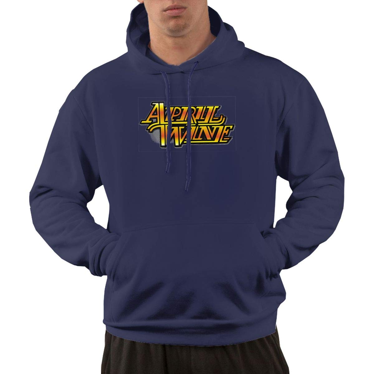  S Pullover Classic Navy Print April Wine Logo Cool Hooded Shirts With Pocket X