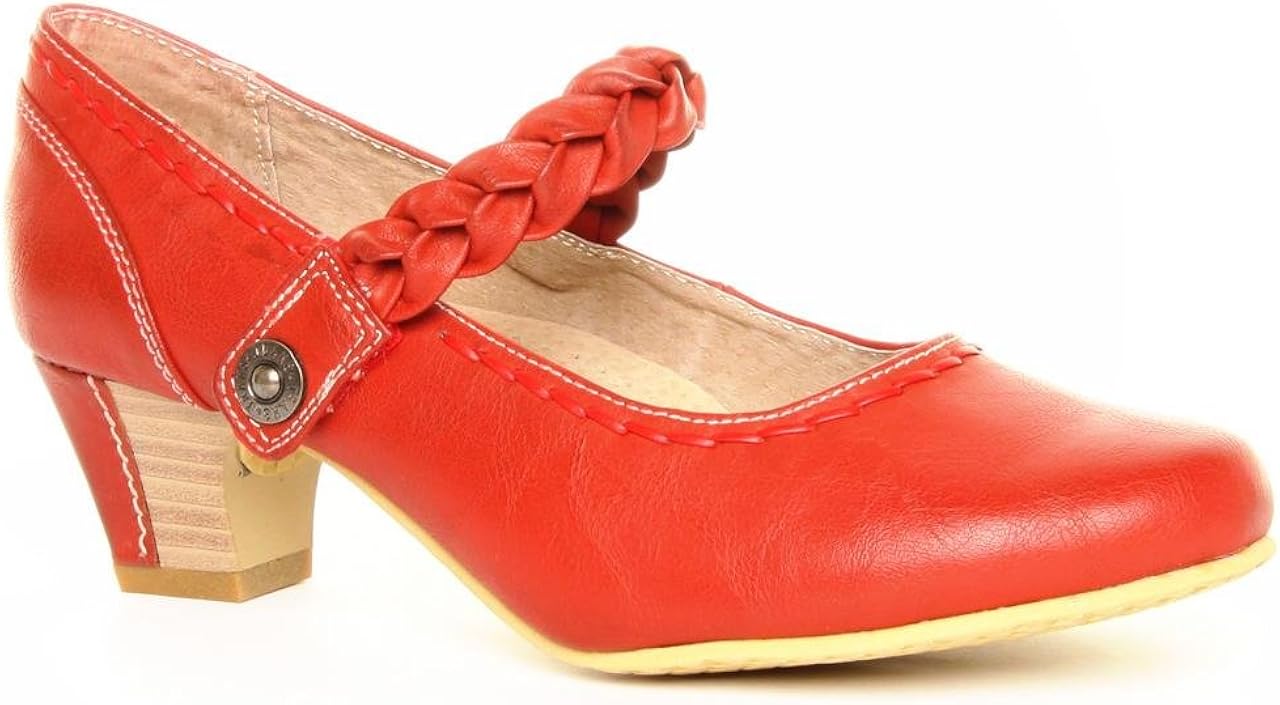 wide fit red mary jane shoes