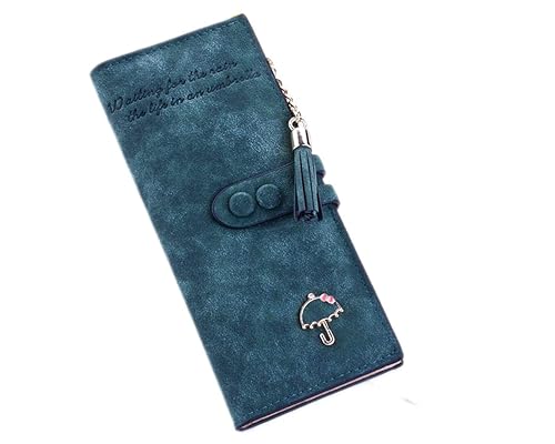 Lorna Imported Women Girls Umbrella Design Long Zipper Wallet Clutch