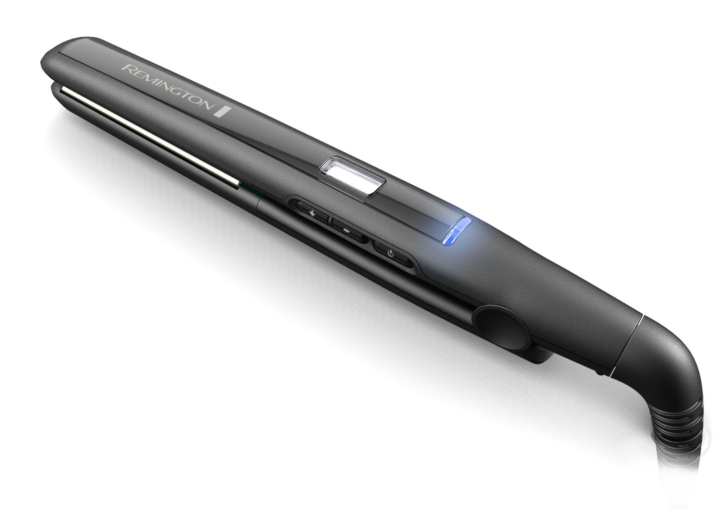 Remington Hair Straightener, Advanced Ceramic coating for Sleek & Smooth Glide, Slim longer length 110mm floating plates, Digital display, Fast 15 second heat up, Heat proof pouch, Up to 230°C, S5500