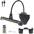 BIGMONAT Cordless Picture Light, Rechargeable Display Lamp, Clip on Painging Frame, Led Art Light with Timer, Dimmable Painting Light 3 Lighting Modes for Dart Board