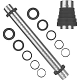 Adjustable Rolling Pin with Thickness Rings for Baking -Non Stick Stainless Steel Dough Roller Pin with Bands for Cookie,Wood