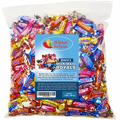 Caramel Candy Brachs Milkmaid Royals Brach's Milk Maid Caramels, 3 LB Bulk Candy Buy