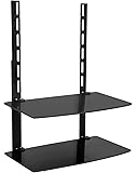 Mount-It! LCD, LED, Plasma TV Wall Mount Bracket for Cable Box, DVD Player, Stereo Components Shelf (2 Shelf)