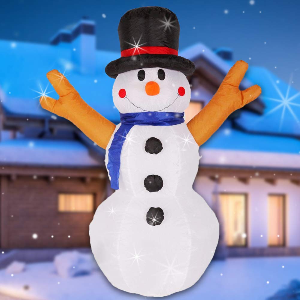 Fashionlite Christmas Inflatable Snowman Lighted Xmas Blow Up Snowmen