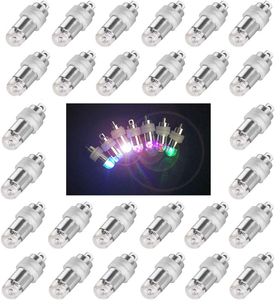 Jofan 60pcs Multicolor Mini LED Party Lights for Balloons Paper Lanterns Floral Party Decoration, Waterproof and Submersible