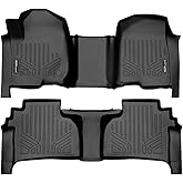 SMARTLINER Custom Fit 2 Row Floor Liners Compatible with 2019-2025 Chevrolet Silverado 1500