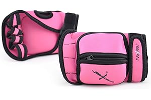 MaxxMMA Adjustable Weighted Gloves, 2 lb. Set - Removable Weight (2 x 0.5 lb. Each Glove) for Sculpting MMA Kickboxing Cardio Aerobics Hand Speed Coordination Shoulder Strength
