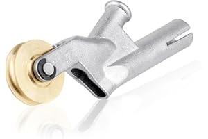 SWIGRANCE Hot Air Welding Nozzle 5mm Standard Round Speed Welding Tip with Roller fit on Tubular Nozzle, Stainless Steel Rapi