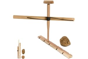 SXTL Bow Drill Fire Starter Kit Outdoor Survival Practice Tool, Friction Fire Starter for Scout, Backpacking and Camping, Survival Training and Teaching (1)