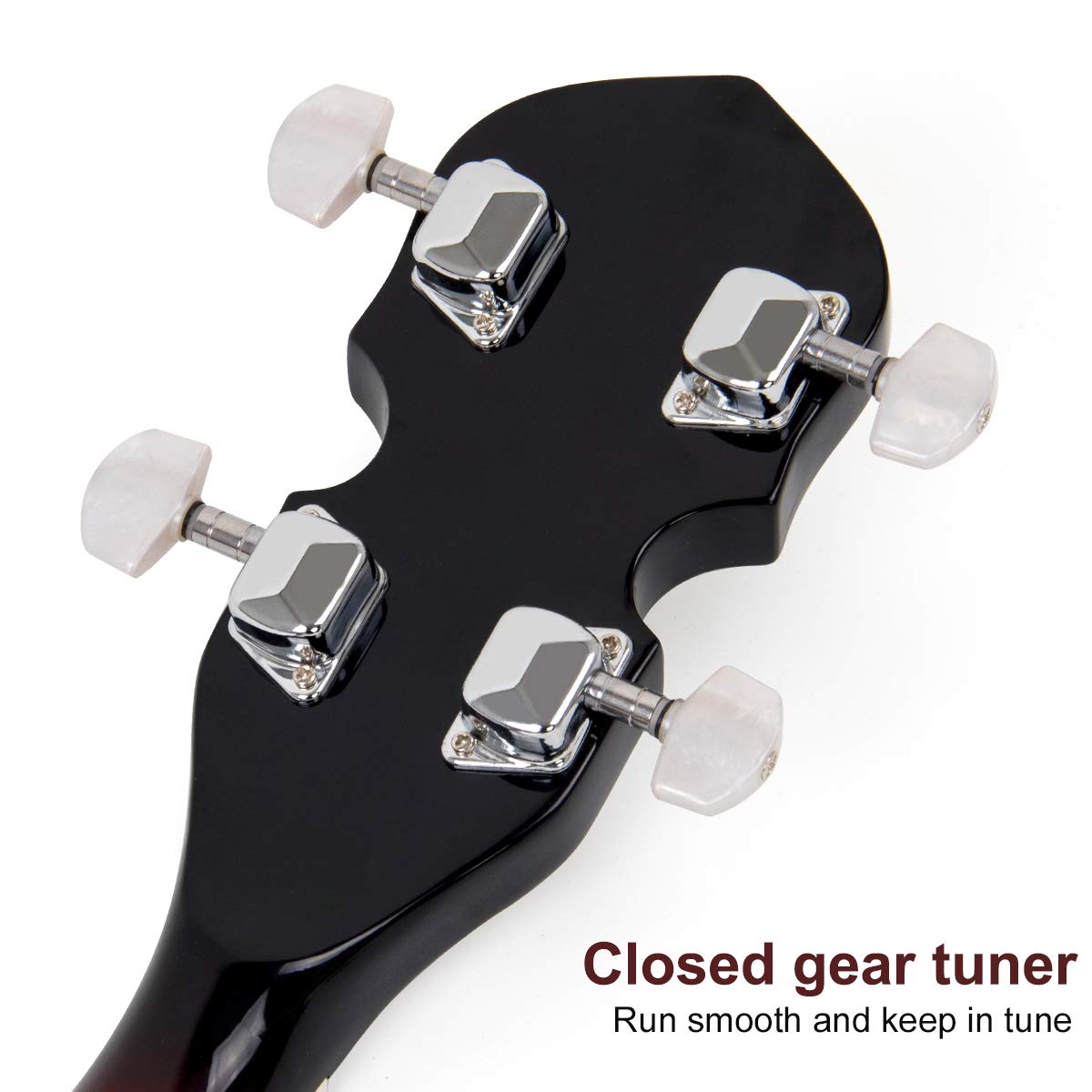 Kmise 5 String Resonator Banjo Professional Sapele Back Banjos Starter Kit With Bag Tuner Strap Strings Picks Ruler Wrench Bridge (Full Size 38 Inch, Resonator Banjo)