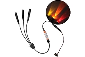 Prop and Scenery Lights Flame Light Kit Flickering Three Head Amber Orange Red LEDs for Special Effects Lighting Battery Operated