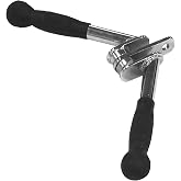 Body-Solid Tools Pro-Grip V-Bar for Home Gym, Ideal for Biceps and Triceps Exercises, Cable Machine Attachment with Rubber Handle Grips, Gym for Strength Training, Silver/Black (Black)