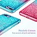 Ruky iPhone 8 Plus Case, iPhone 7 Plus Glitter Case, Colorful Quicksand Series Soft TPU Bling Diamond Flowing Liquid Floating Girls Women Case for iPhone 6 Plus 6s Plus 7 Plus 8 Plus (Teal Pink)