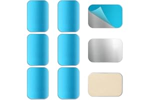 Gfdoso 6 Pcs Under Cabinet Light Magnetic Strip, Replacement Magnetic Strips with Adhesive Backing for Cabinet Lights - Iron Sheet for Cabinet Lighting(Not Magnets)