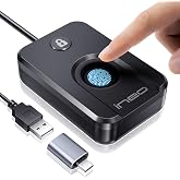 ineo USB Fingerprint Reader for Windows 10/11, Windows Hello, One-Touch Login &amp; Screen Lock, Plug &amp; Play, Password-Free, 5ft Cable [Not for Mac]