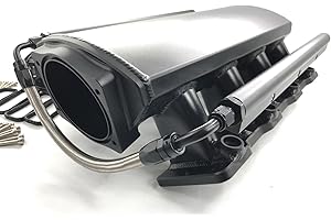 PATEYNEY Low Profile LS3 L92 102mm Fab Intake Manifold w/MAP Sensor Port + Fuel Rail (Black)