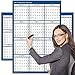 Delane 24 x 36 Wet Dry Erase 12 Month Wall Calendar Planner with Bonus Items (Navy)